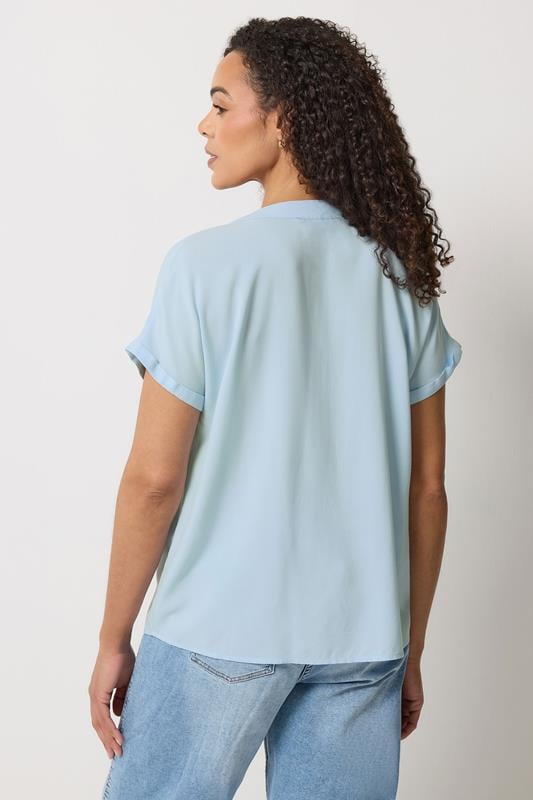 M&Co Blue Button Front Blouse | M&Co 4