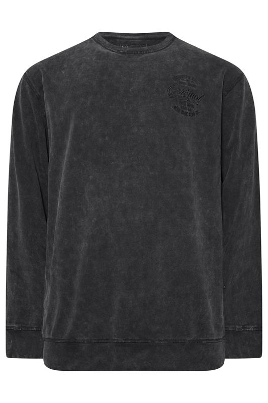 KAM Big & Tall Black Tie Dye Sweatshirt | BadRhino 2