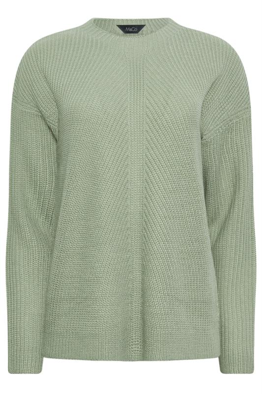 M&Co Green Funnel Neck Knitted Jumper | M&Co 5
