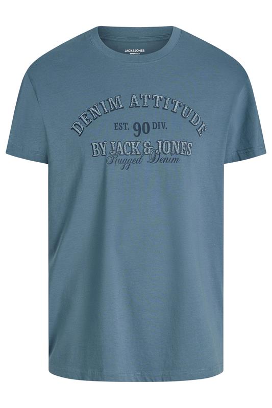 JACK & JONES Big & Tall Blue Mirage Graphic T-Shirt | BadRhino 2