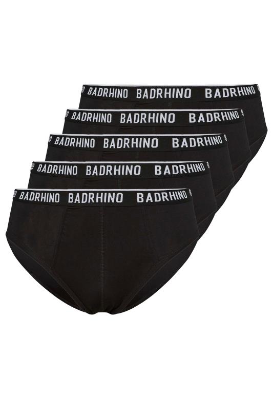 BadRhino Big & Tall 5 PACK Black Briefs