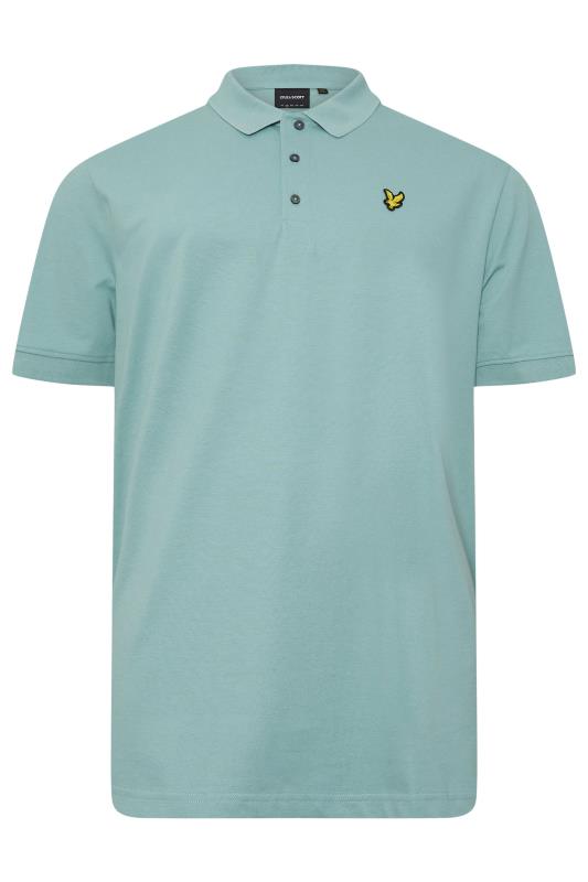 LYLE & SCOTT Big & Tall Light Blue Short Sleeve Polo Shirt | BadRhino 2