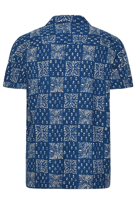 JACK & JONES Big & Tall Navy Blue Resort Shirt | BadRhino 4
