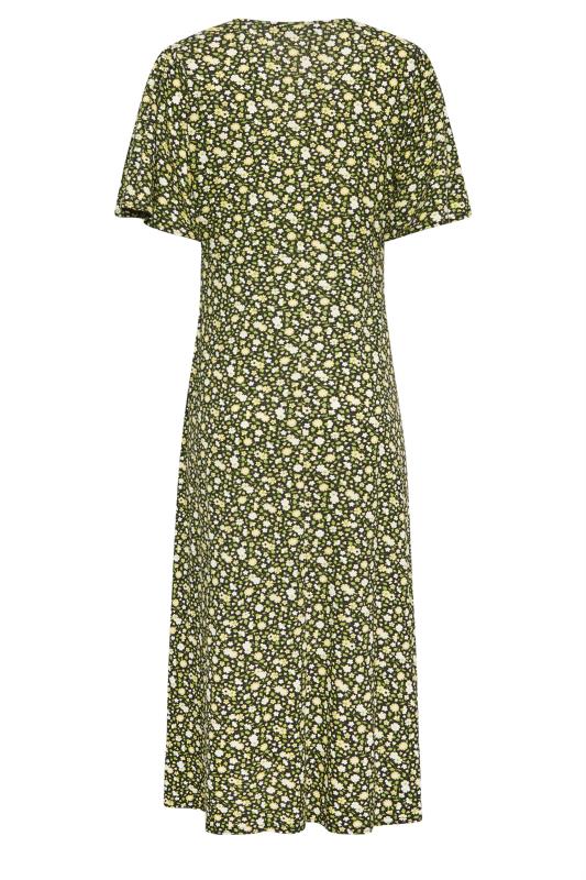 M&Co Petite Green & Yellow Ditsy Floral Print Dress | M&Co 7