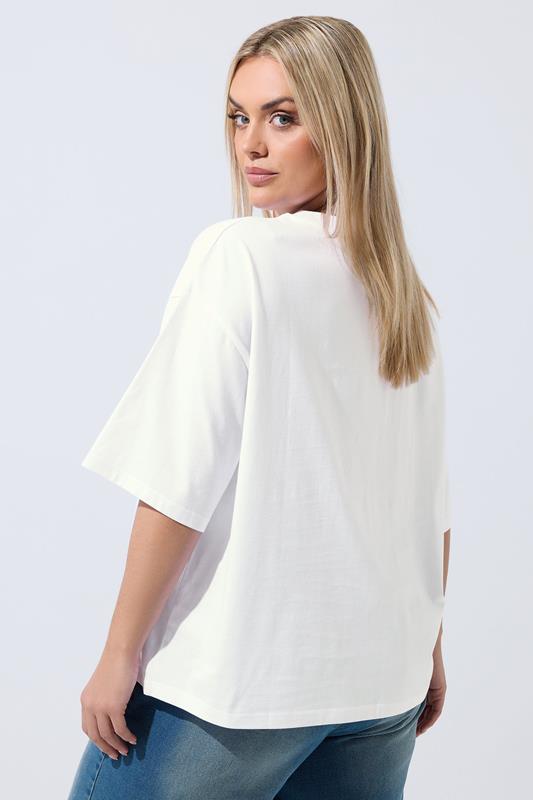 LIMITED COLLECTION Plus Size White 'Three Lions' England T-Shirt | Yours Clothing 4