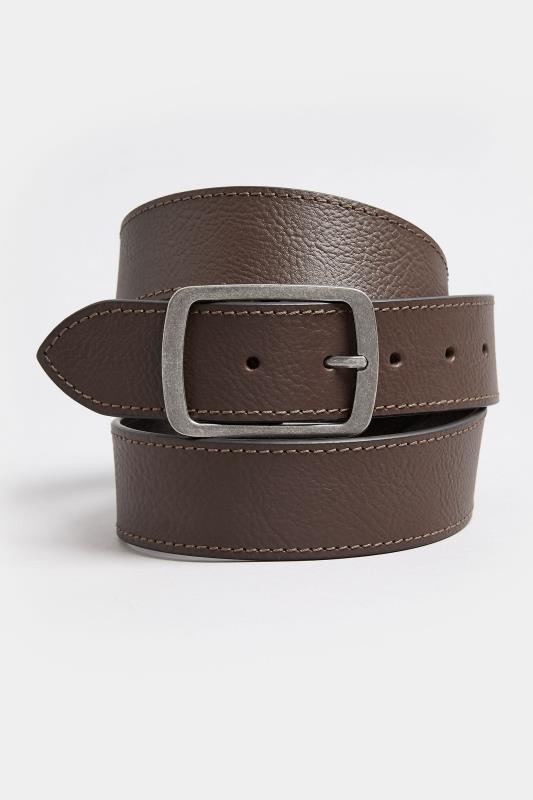 BadRhino Brown Plain Leather Belt | BadRhino 1