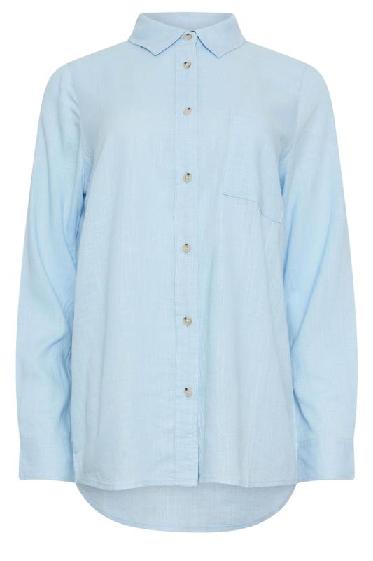 M&Co Blue Chambray Long Sleeve Linen Shirt | M&Co 6
