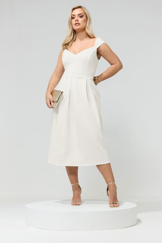 YOURS LONDON Curve White Skater Dress