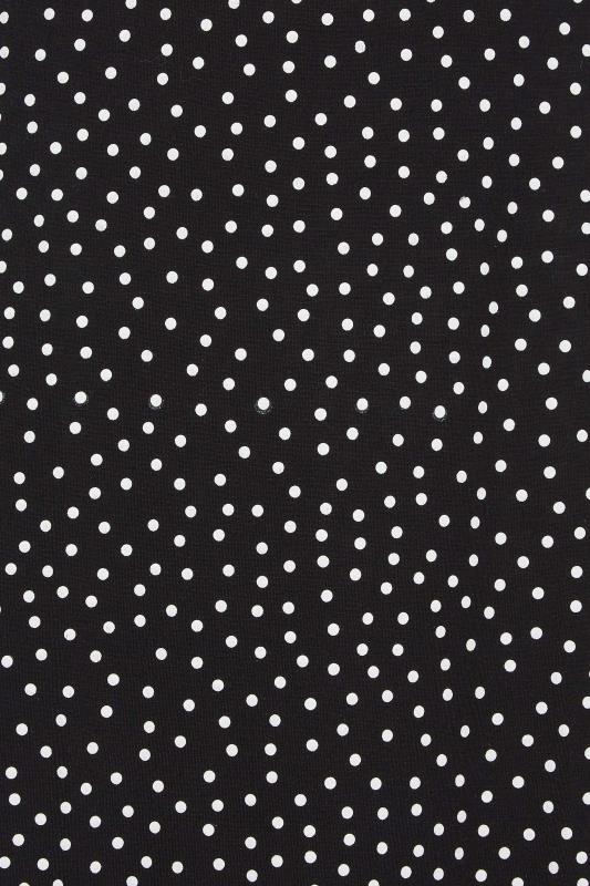 M&Co Black Polka Dot Print Jersey Midi Skirt | M&Co 4