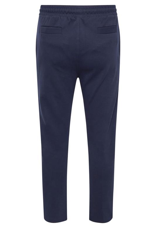 BadRhino Big & Tall Navy Blue Textured Jersey Joggers | BadRhino 9