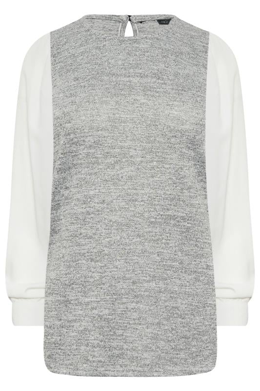 M&Co Women's Grey Contrast Long Sleeve Top | M&Co 6