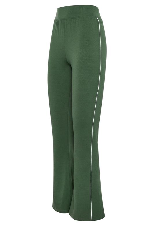 LTS Tall Women's Olive Green Side Stripe Cotton Flared Leggings | Long Tall Sally 5