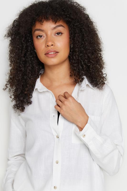 M&Co White Linen Long Sleeve Shirt 5