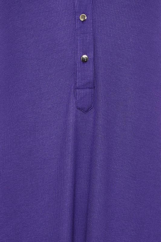 M&Co Purple V-Neck Half Placket Shirt | M&Co 5