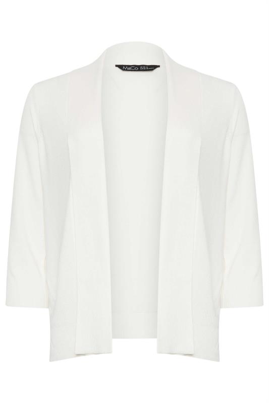 M&Co Ivory White Shawl Collar Cardigan | M&Co 5