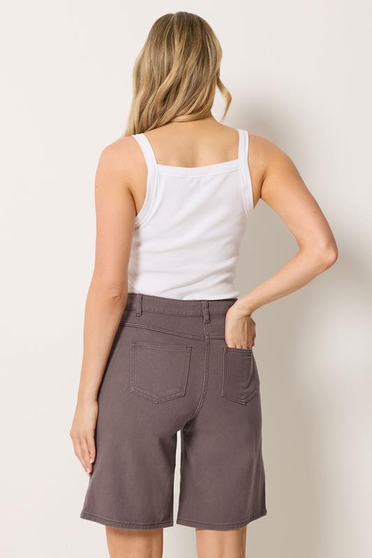 LTS Tall Women's Chocolate Brown Denim Bermuda Shorts | Long Tall Sally 4