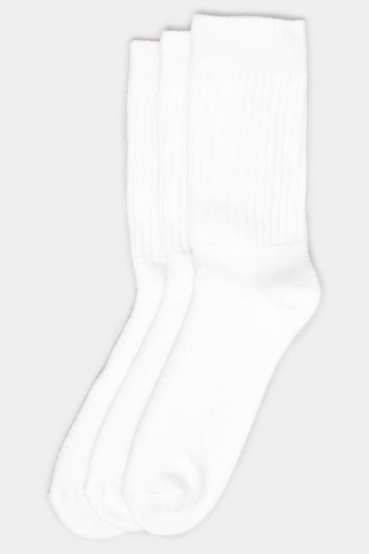 BadRhino White 3 Pack Sports Socks