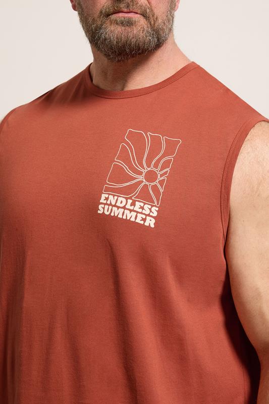 BadRhino Big & Tall Orange Graphic Vest Top | BadRhino 6
