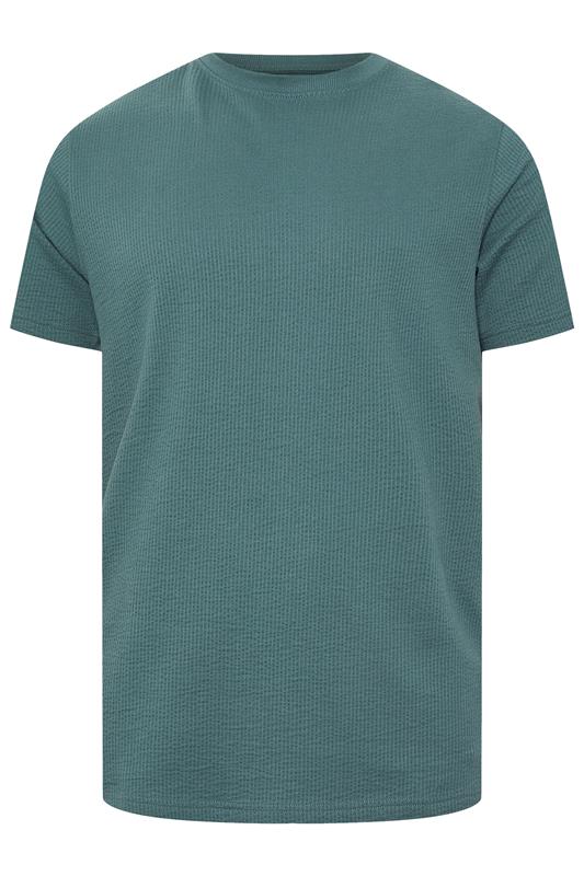 BadRhino Big & Tall Green Seersucker Textured T-Shirt | BadRhino 7