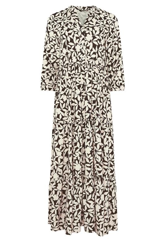 M&Co Brown Floral Tiered Maxi Dress | M&Co 5