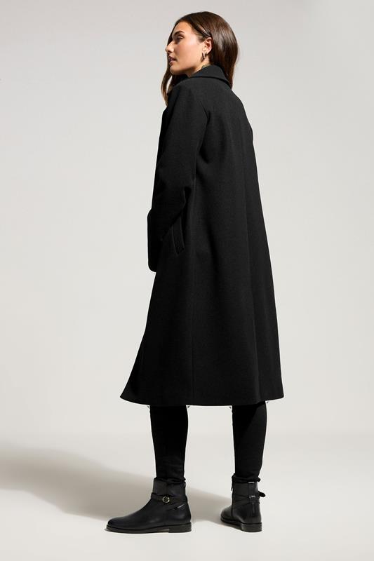 LTS Tall Black Formal Midi City Coat | Long Tall Sally 2