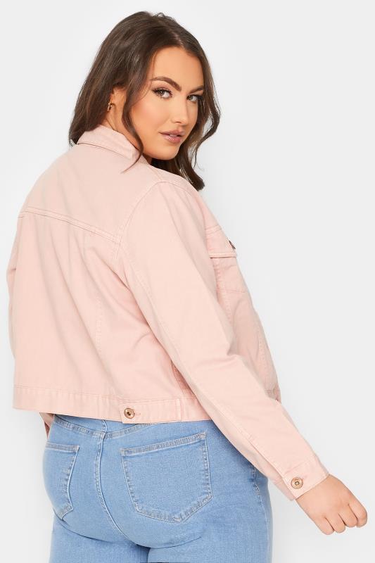 YOURS Plus Size Pink Denim Jacket | Yours Clothing 3