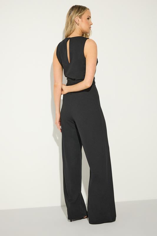 LTS Tall Women's Black Belted Wide Leg Jumpsuit | Long Tall Sally 2