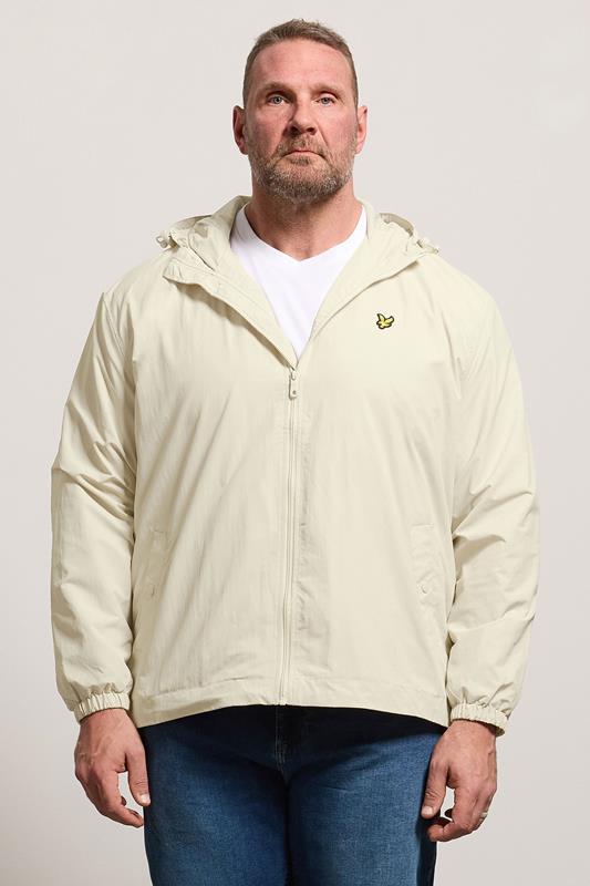 LYLE & SCOTT Big & Tall Off-White Hooded Jacket | BadRhino 1