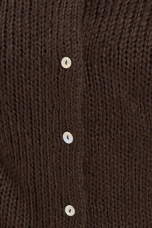 YOURS Plus Size Chocolate Brown Short Sleeve Cardigan Yours Clothing 4