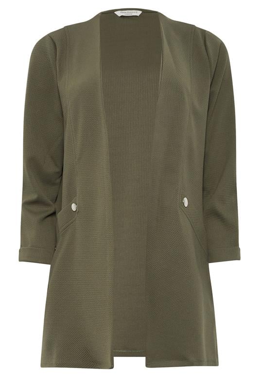 M&Co Khaki Green Textured Jersey Jacket | M&Co 5
