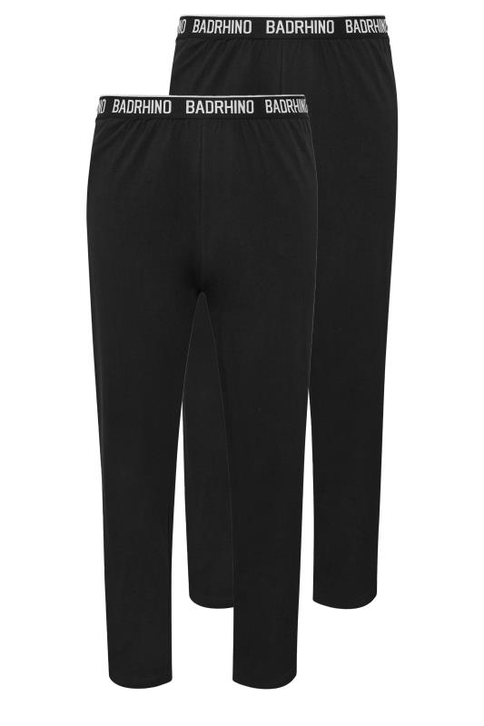 BadRhino Big & Tall 2 PACK Black Lounge Trousers