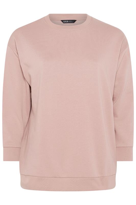YOURS Plus Size Dusky Pink Sweatshirt  | Yours Clothing 5