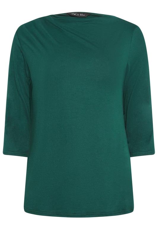 M&Co Green Pleat Neck Top | M&Co 5