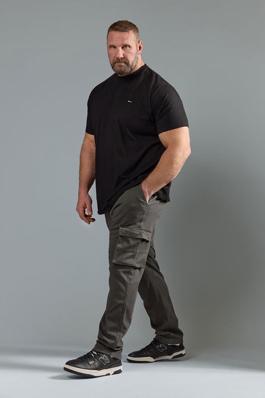 BadRhino Big & Tall Slate Grey Stretch Cargo Trousers