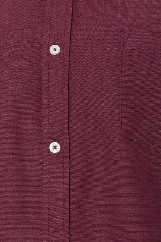 BadRhino Big & Tall Burgundy Red Long Sleeve Slub Shirt | BadRhino 9
