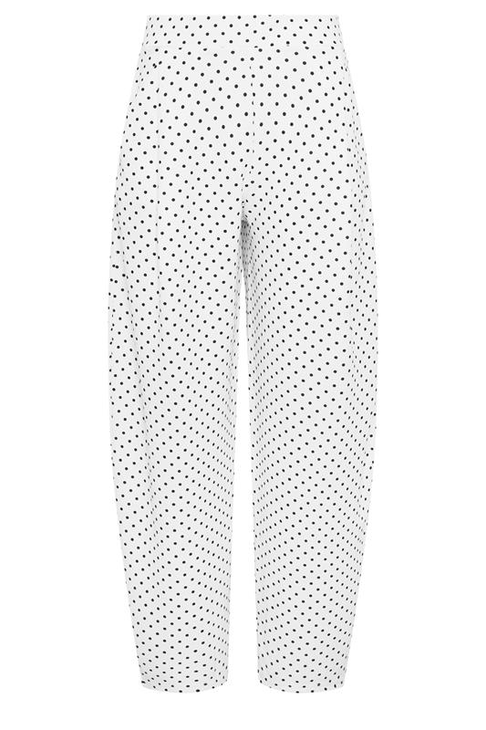 LTS Tall Women's White Polka Dot Barrel Leg Trousers | Long Tall Sally 7