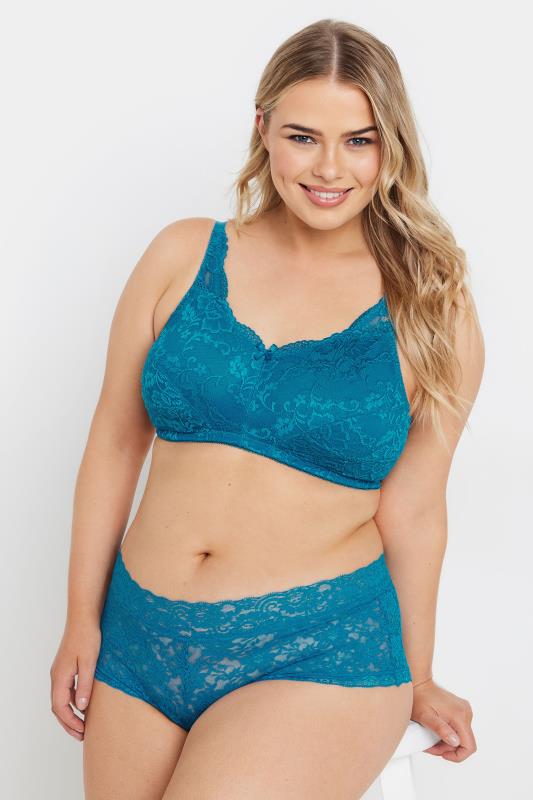 YOURS Plus Size Turquoise Green Lace Bra | Yours Clothing 2