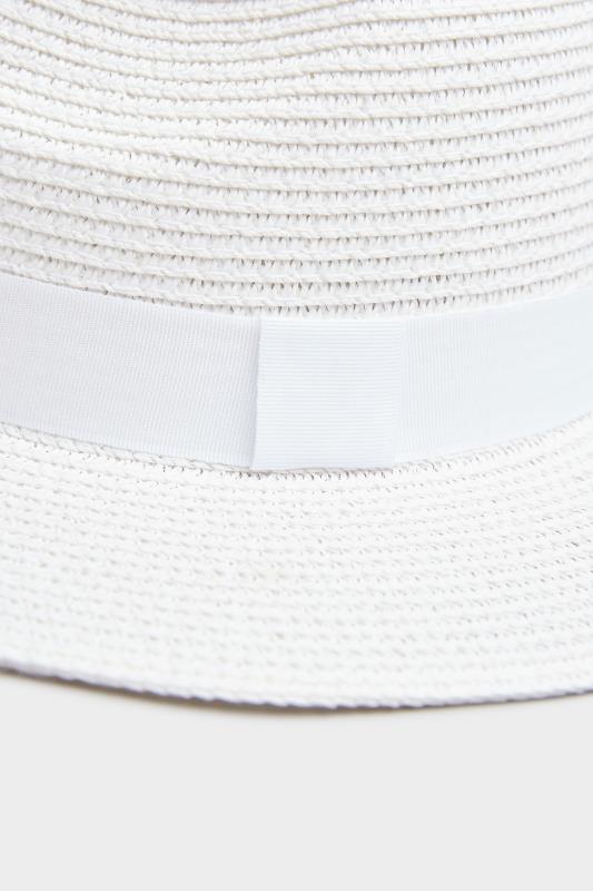 White Straw Fedora Hat | Yours Clothing 4