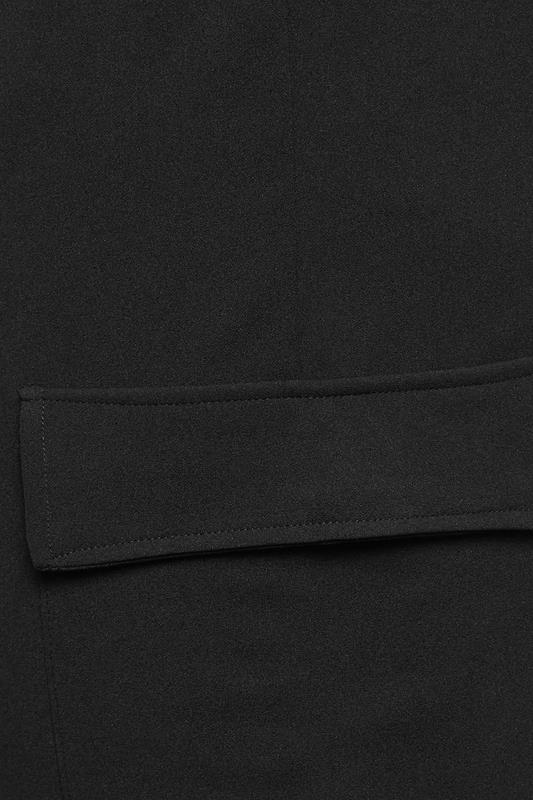 YOURS Curve Plus Size Black Tailored Scuba Cargo Trousers | Yours Clothing  5