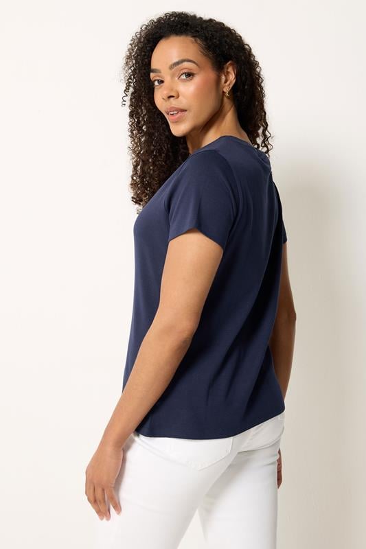 M&Co Navy Blue Cotton T-Shirt | M&Co 2