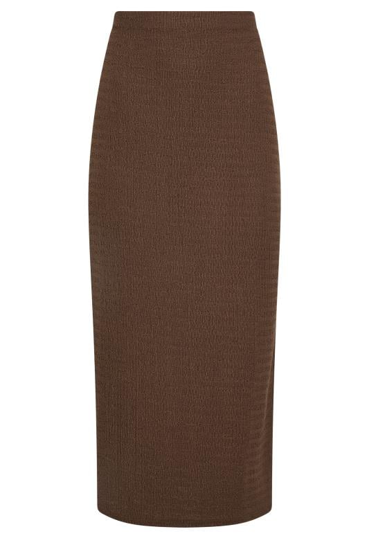 M&Co Brown Textured Midi Tube Skirt | M&Co