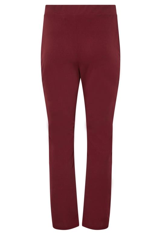 M&Co Burgundy Red Stretch Tapered Trousers | M&Co 6