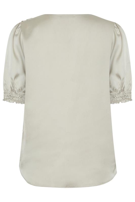 M&Co Gold Frill Front Satin Blouse | M&Co 7