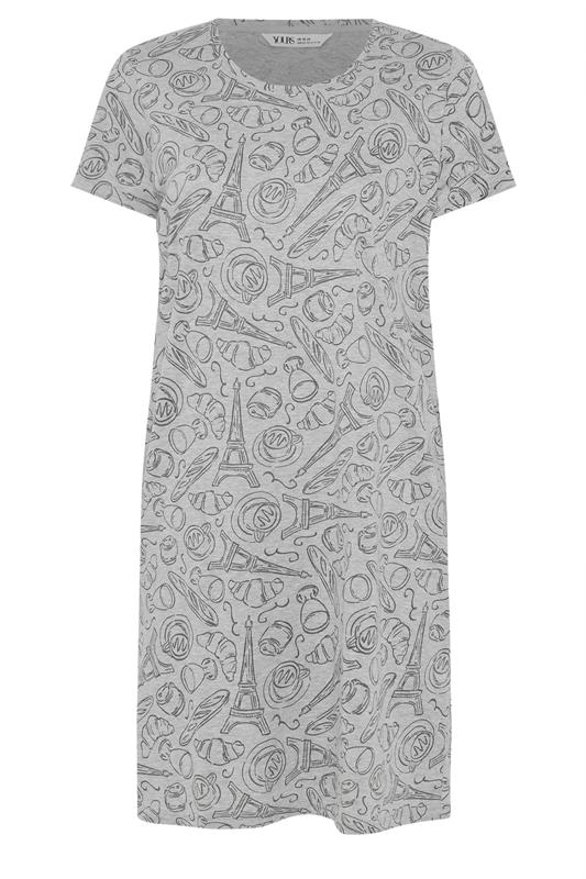YOURSET Plus Size 2 PACK Green Paris Scene Nightdresses | Yours Clothing 8