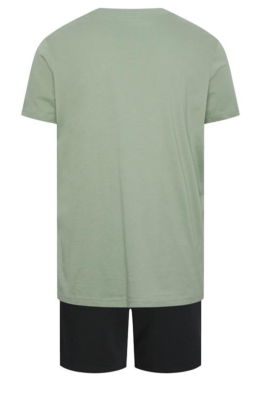 JACK & JONES Big & Tall Green T-Shirt & Shorts Set  5