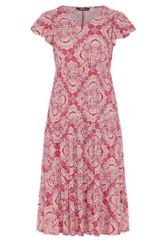 YOURS Plus Size Pink Paisley Print Smock Dress | Yours Clothing 5