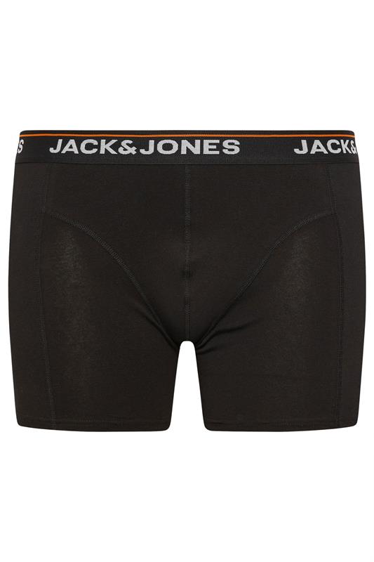 JACK & JONES Big & Tall 3 Pack Black/Blue/Orange Boxers | BadRhino 7