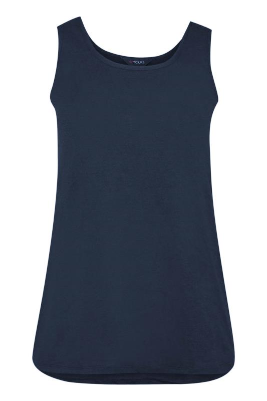 Navy Vest Top | Yours Clothing 6