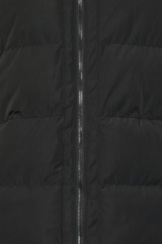 BadRhino Big & Tall Black Hooded Logo Puffer Jacket | BadRhino 4