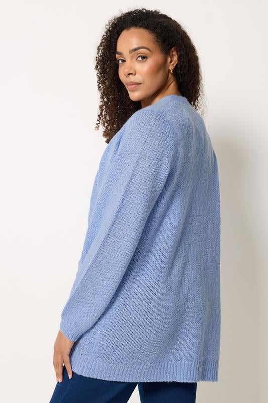 M&Co Blue Embroidered Flower Cardigan | M&Co 2